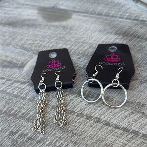Paparazzi Silver Tone Dangle Earrings